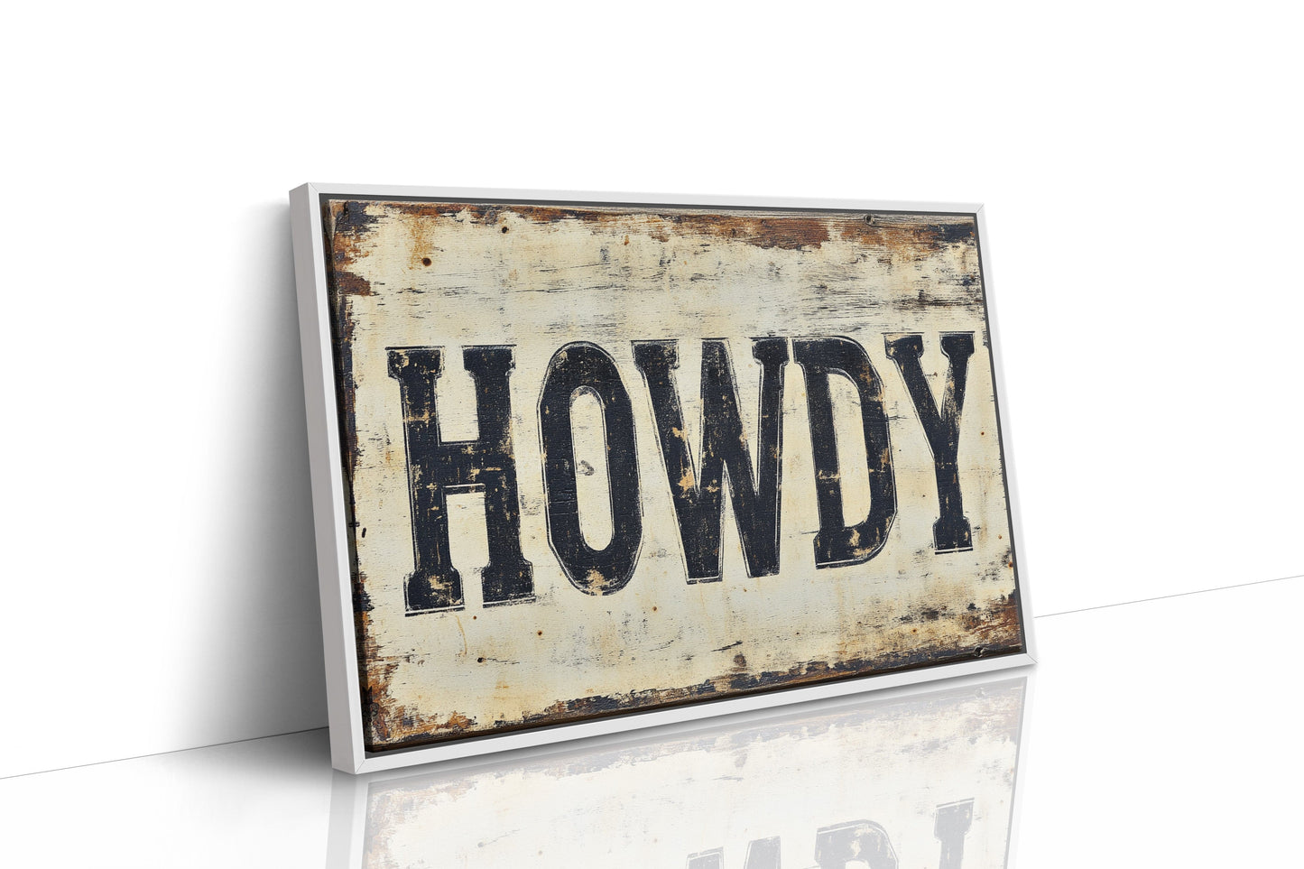 Rustic “Howdy” Western Wall Art