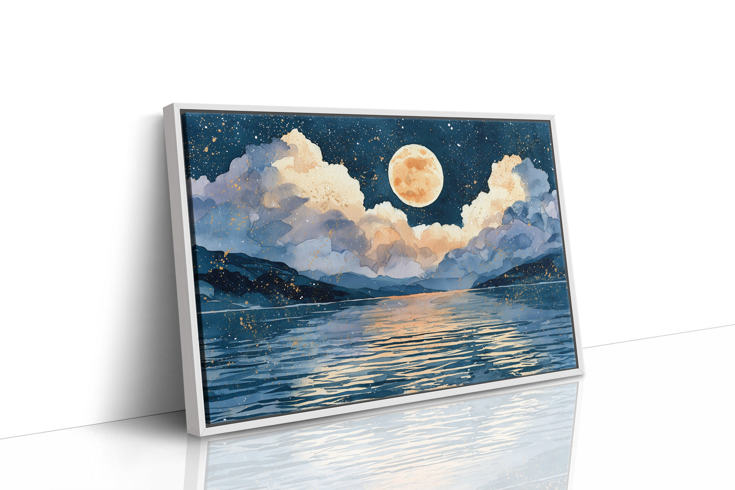 Golden Moon Over Sleeping Water