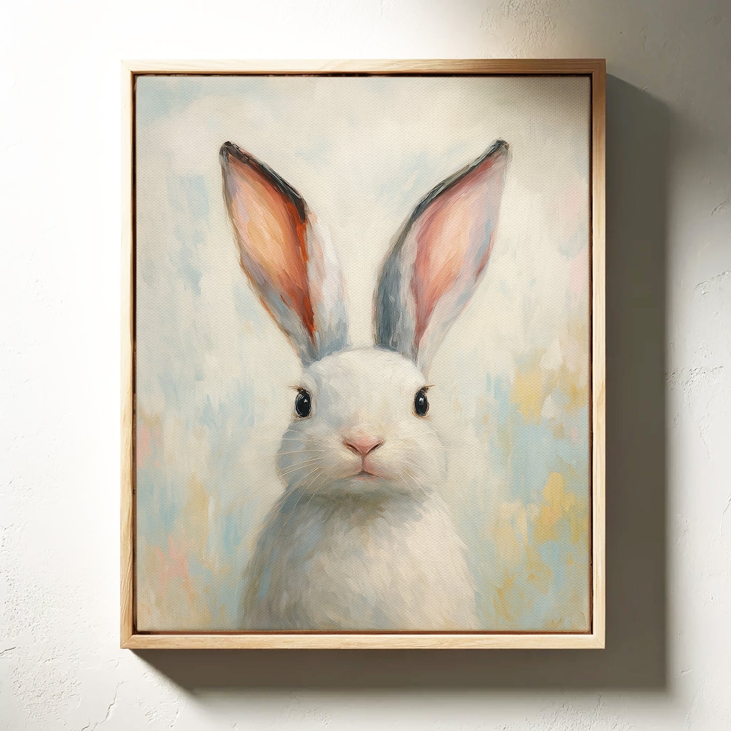 Bright Eyed Bunny in Soft Pastels