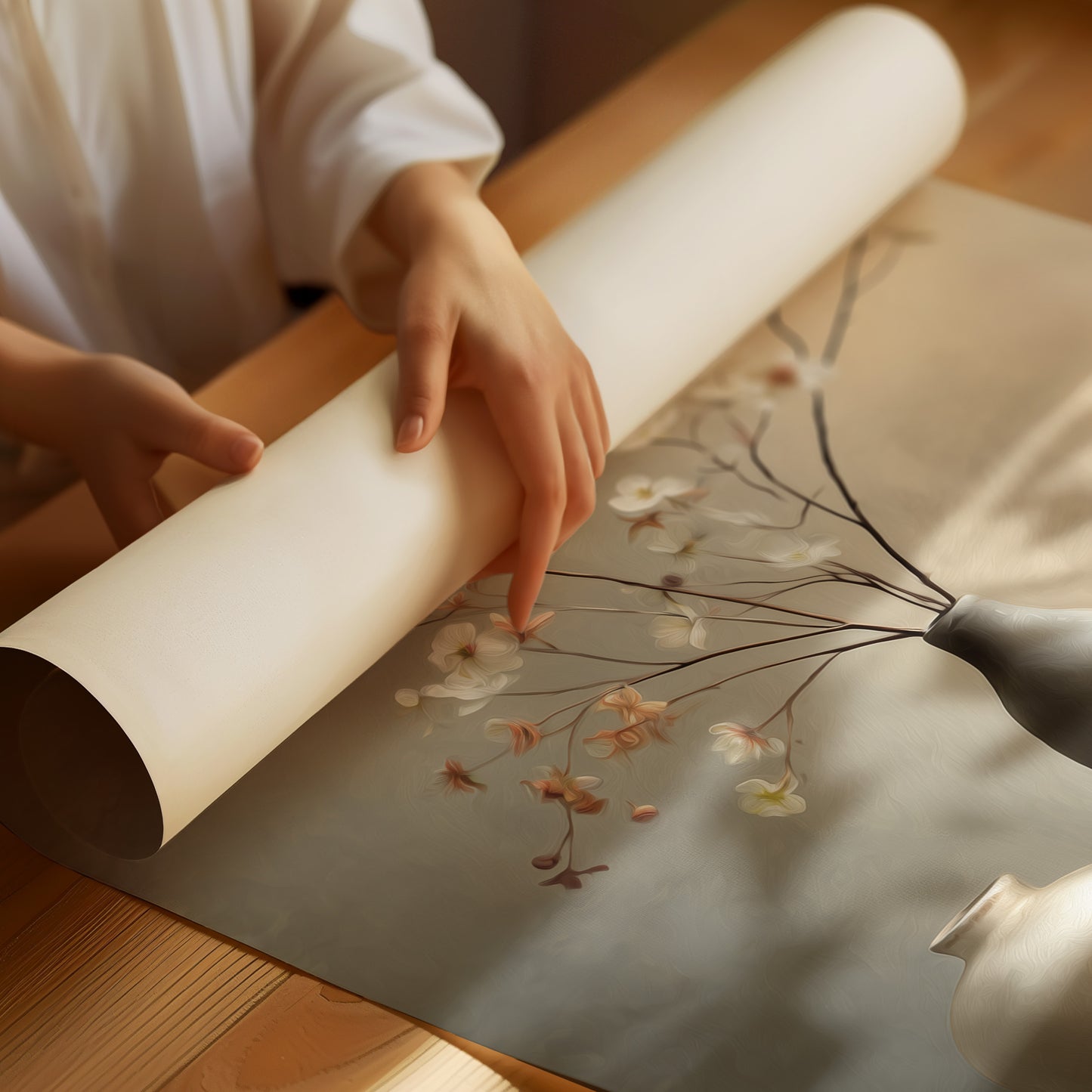 Delicate Blossoms Meet Modern Lines