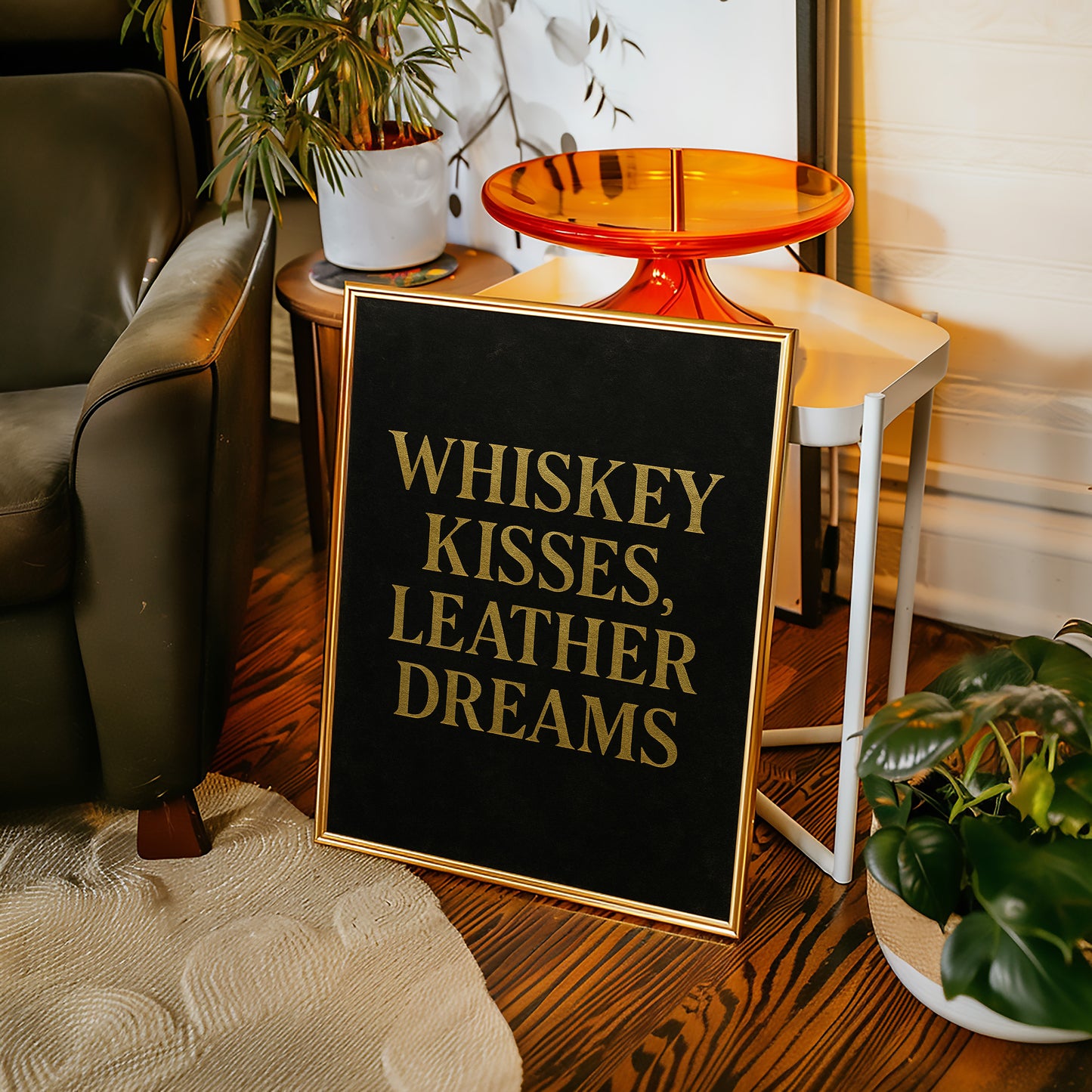 Whiskey Kisses Leather Dreams