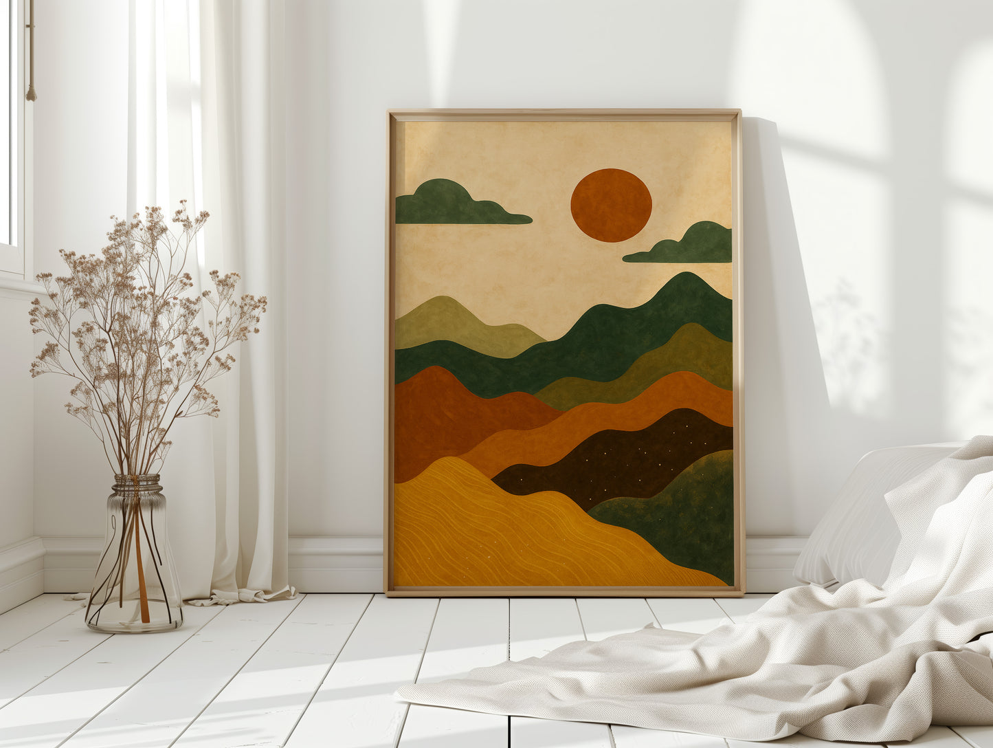 Desert Dunes Under Burnt Sun