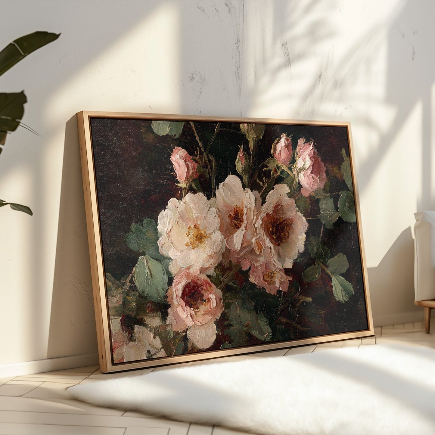 Blush Petals Dance In Lamplight