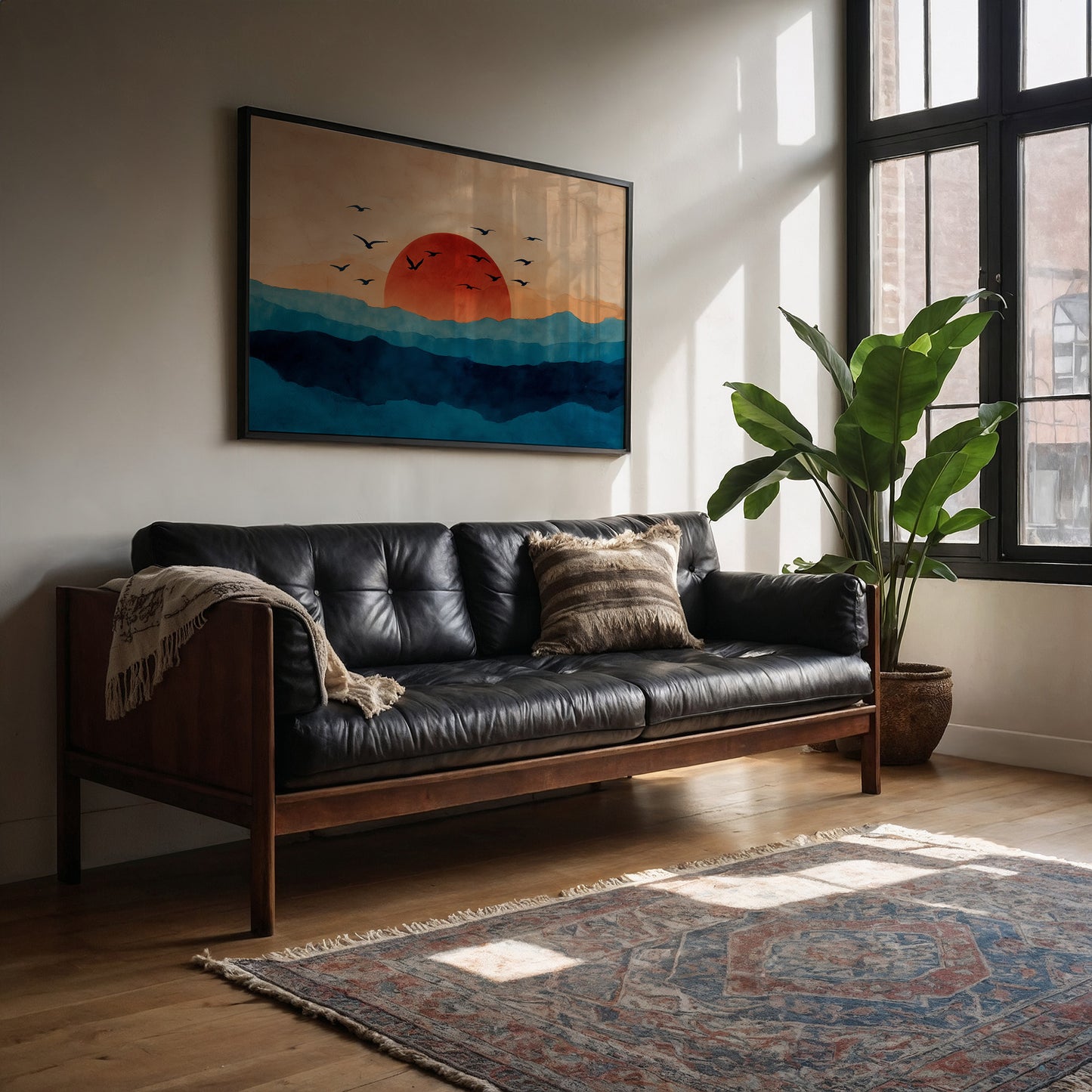 Birds Circle Morning's Coral Rise