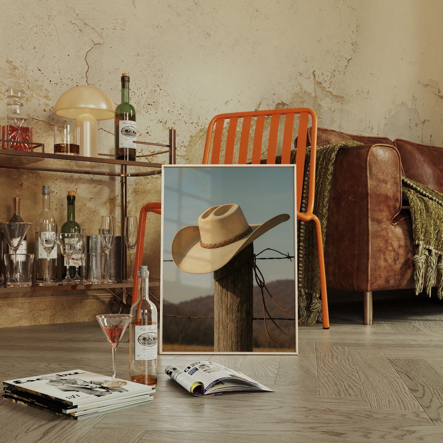 Cowboy Hat on Fence Post