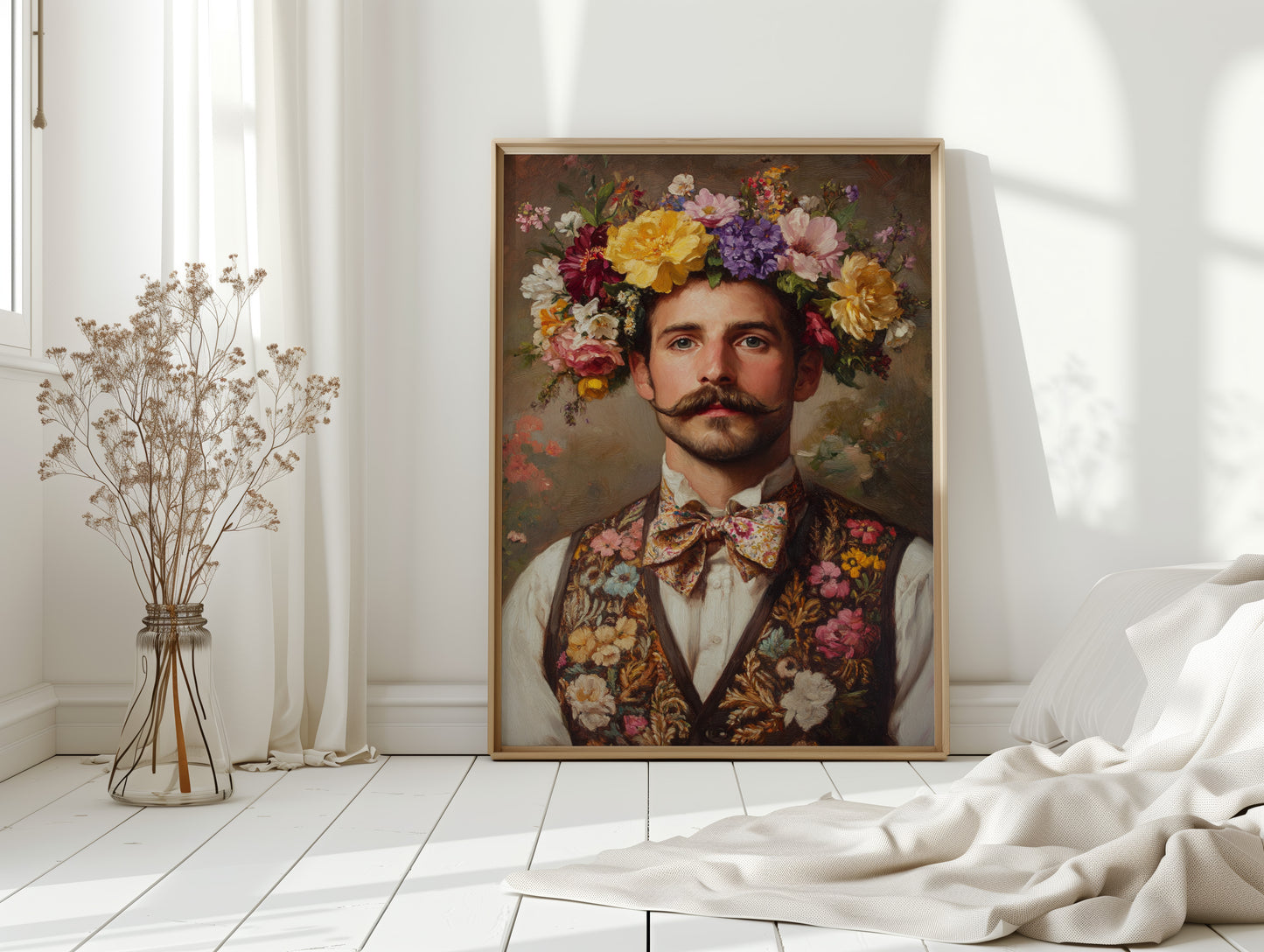 Floral Crown and Velvet Charm