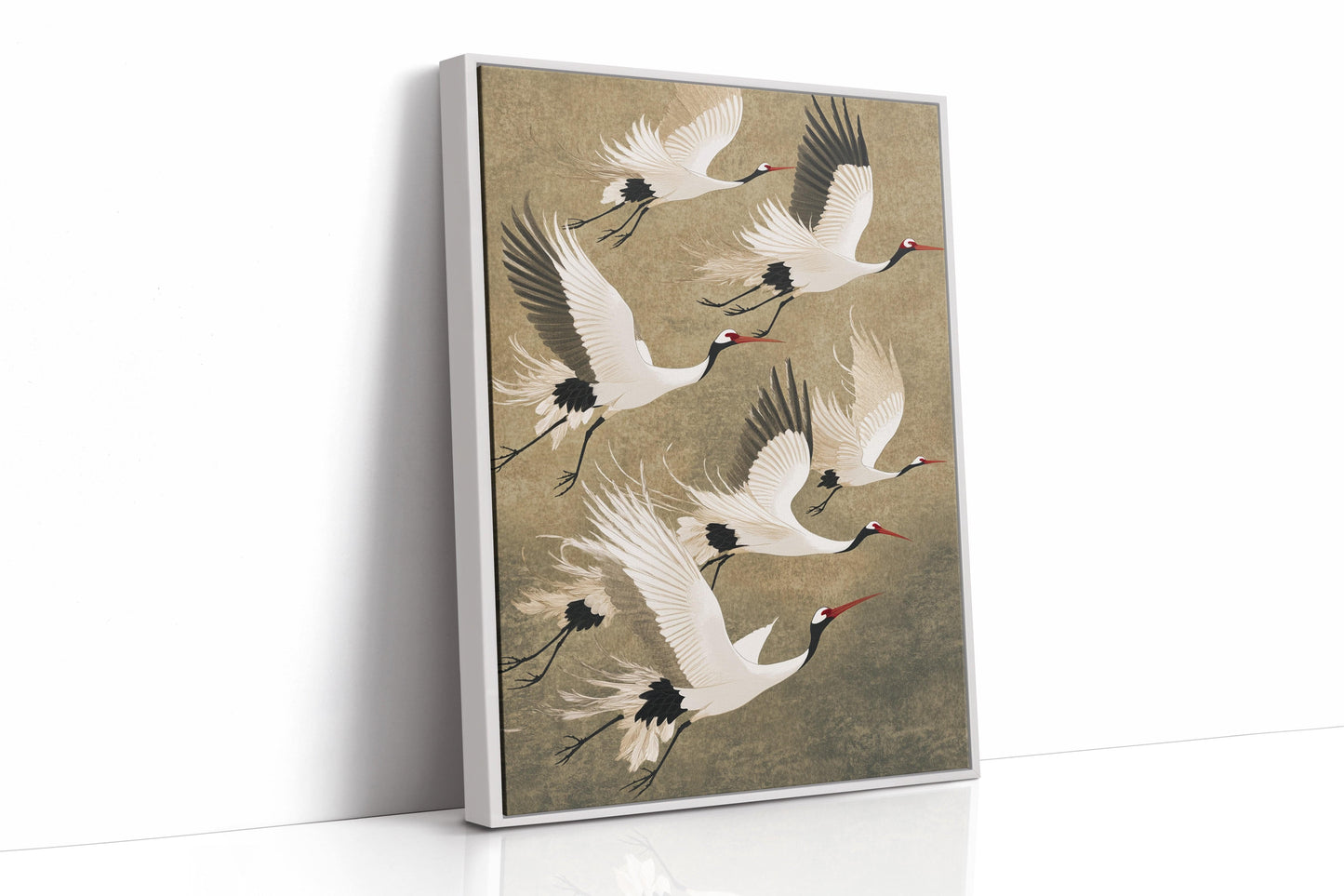 Elegant Japanese Crane Wall Art – Traditional Nature-Inspired Print