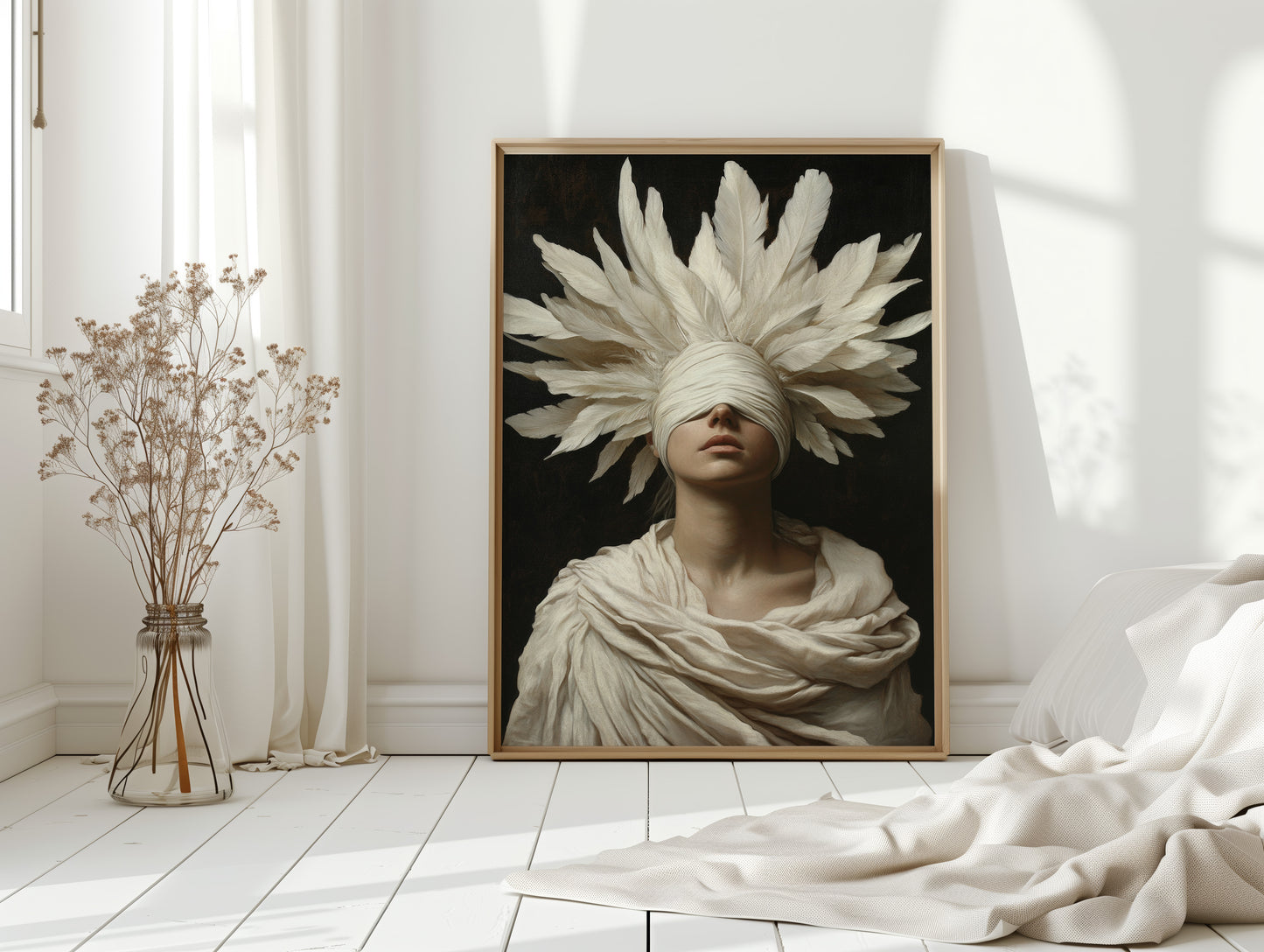 Blind Oracle in Ivory Feathers