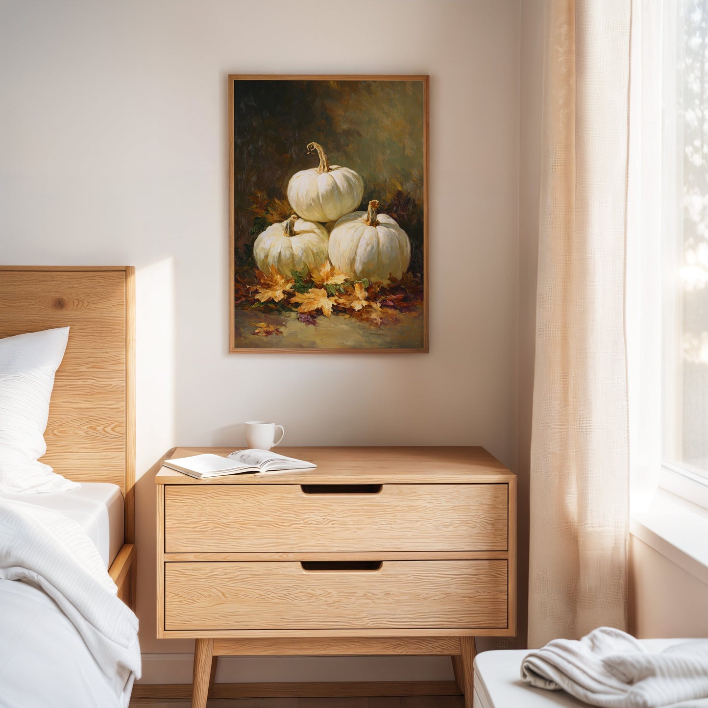 White Pumpkins Dance With Autumn