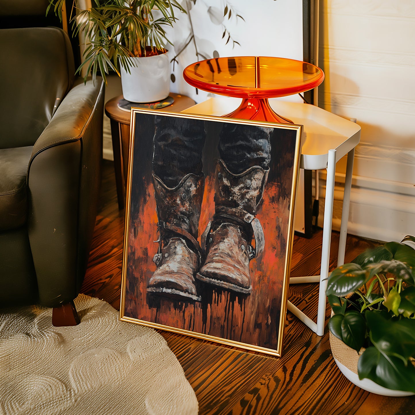 Burnt Leather Cowboy Boots