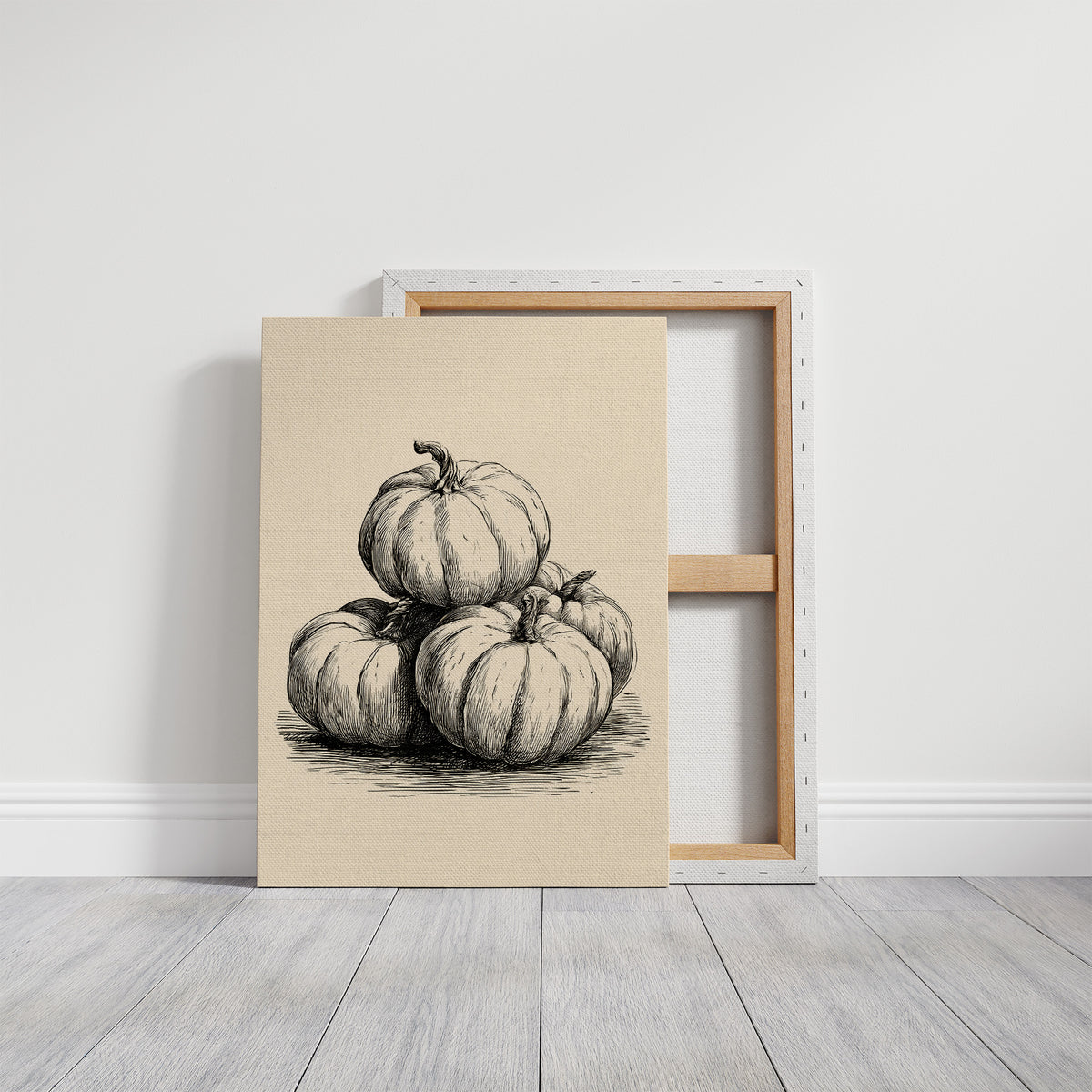 Top Gourd Takes The High Ground, gallery wrapped canvas print shown front on