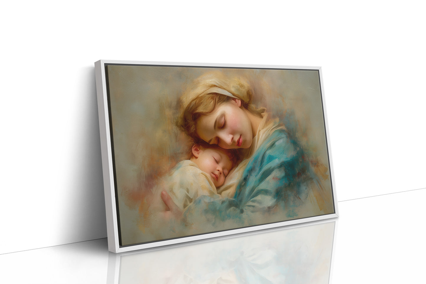 Tranquil Embrace in Turquoise and Gold