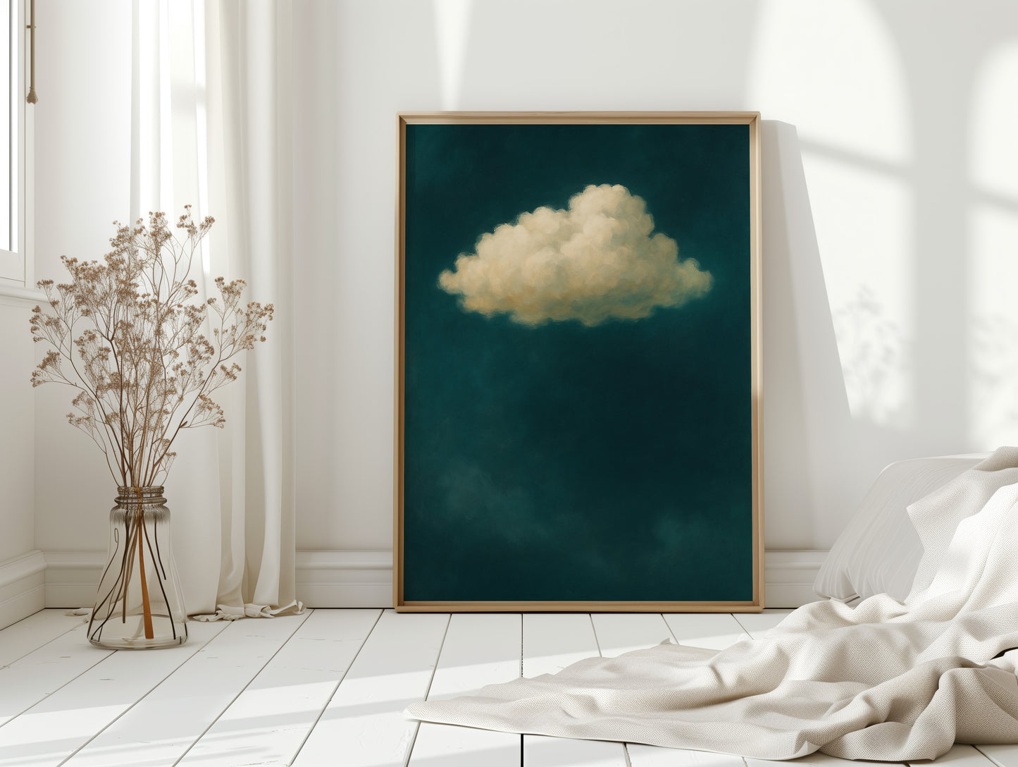 Lonely Cloud in Emerald Silence