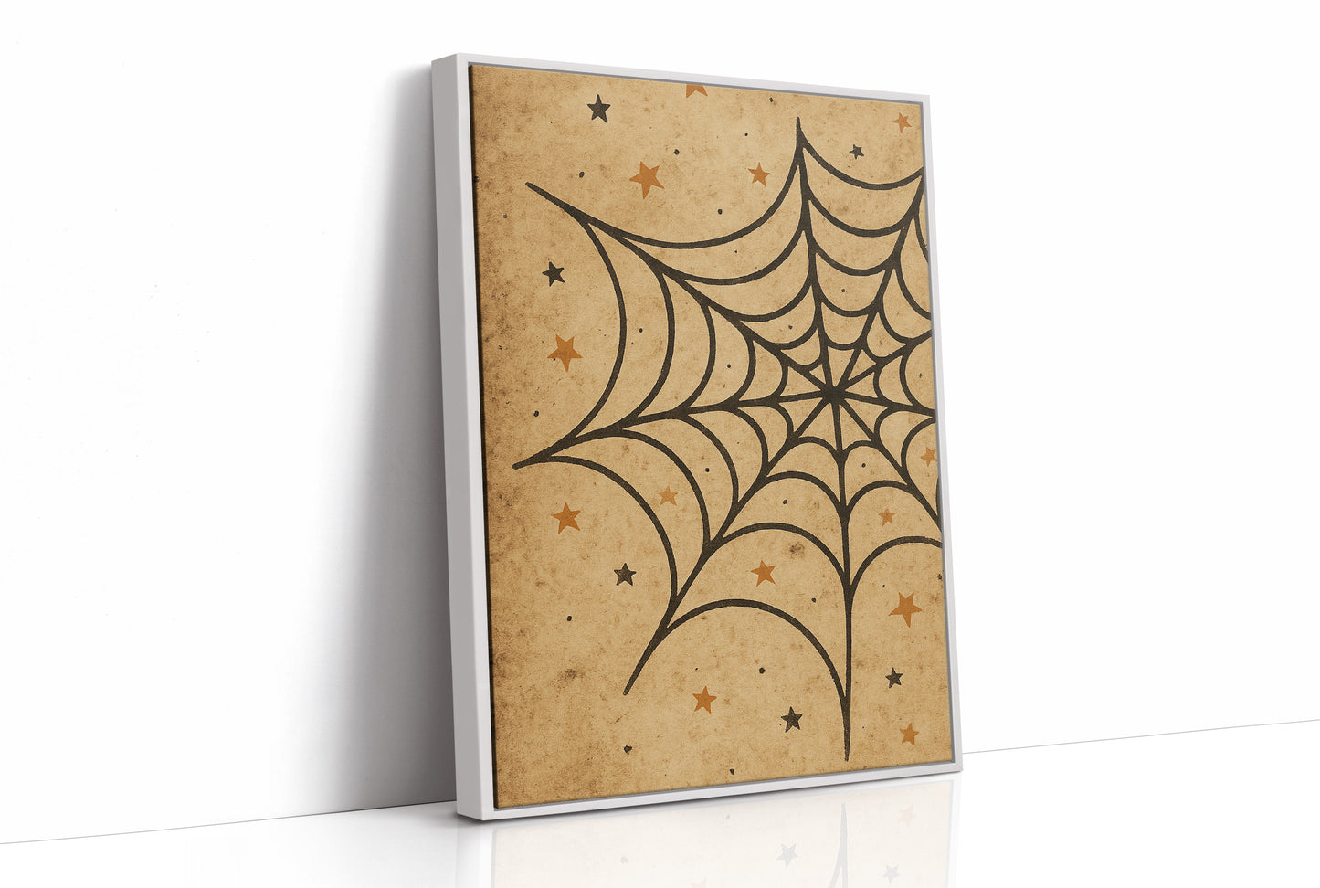 Starlit Webs On Vintage Parchment