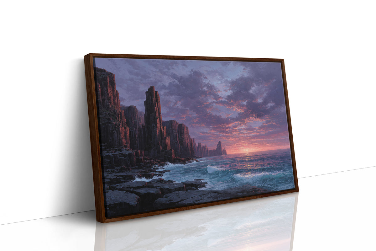 Basalt Columns Line Up for Sunset