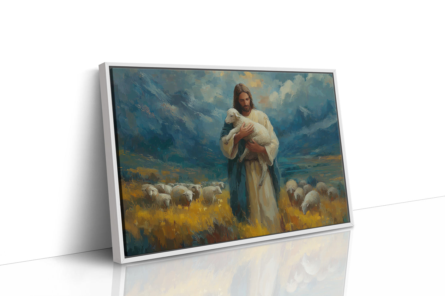Gentle Shepherd Tends Golden Fields