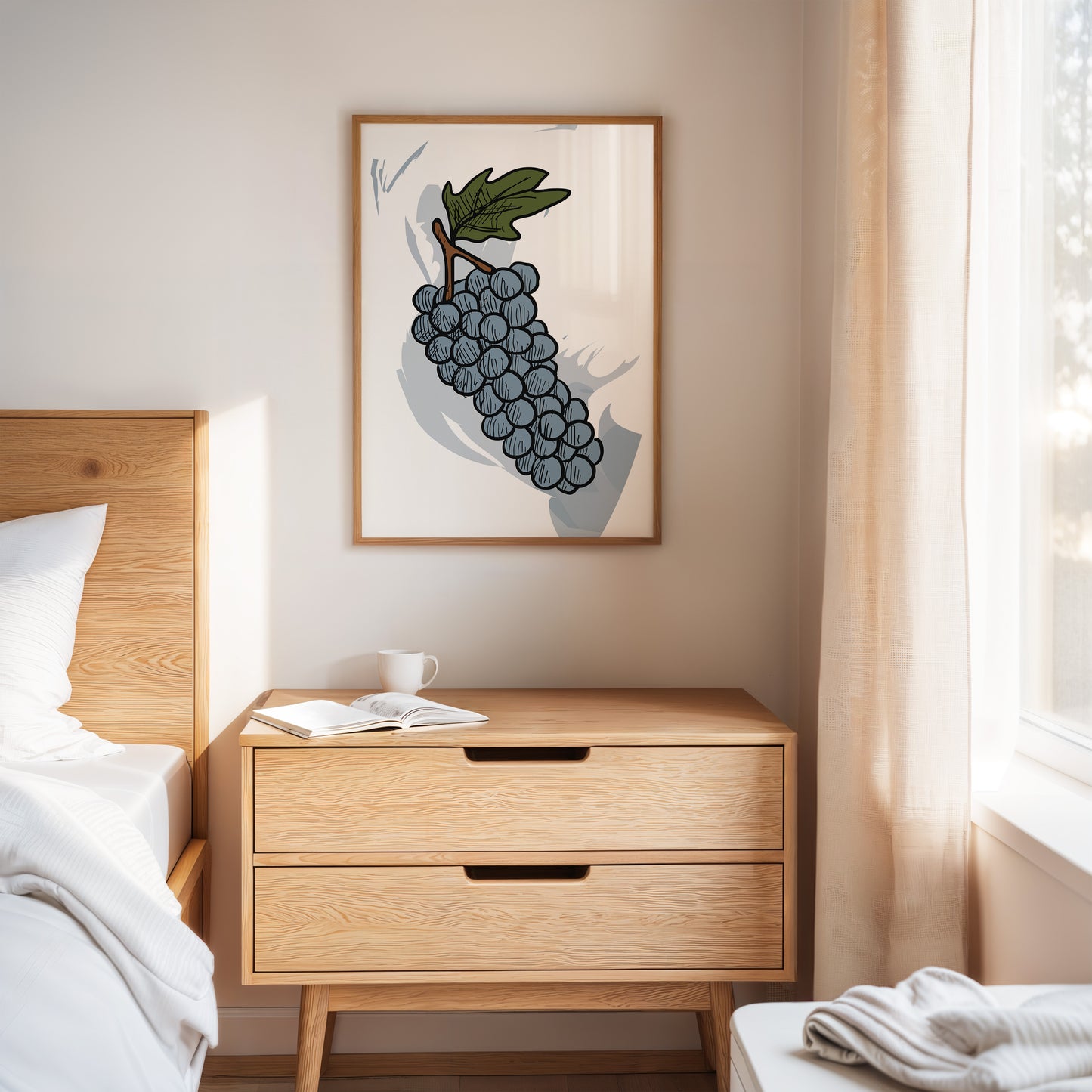 Vineyard Sketches In Steel Blue