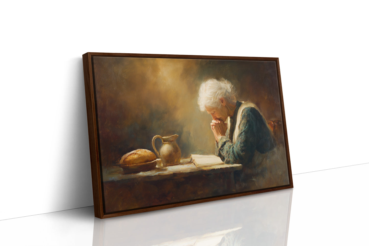 Prayer Illuminated By Golden Hours