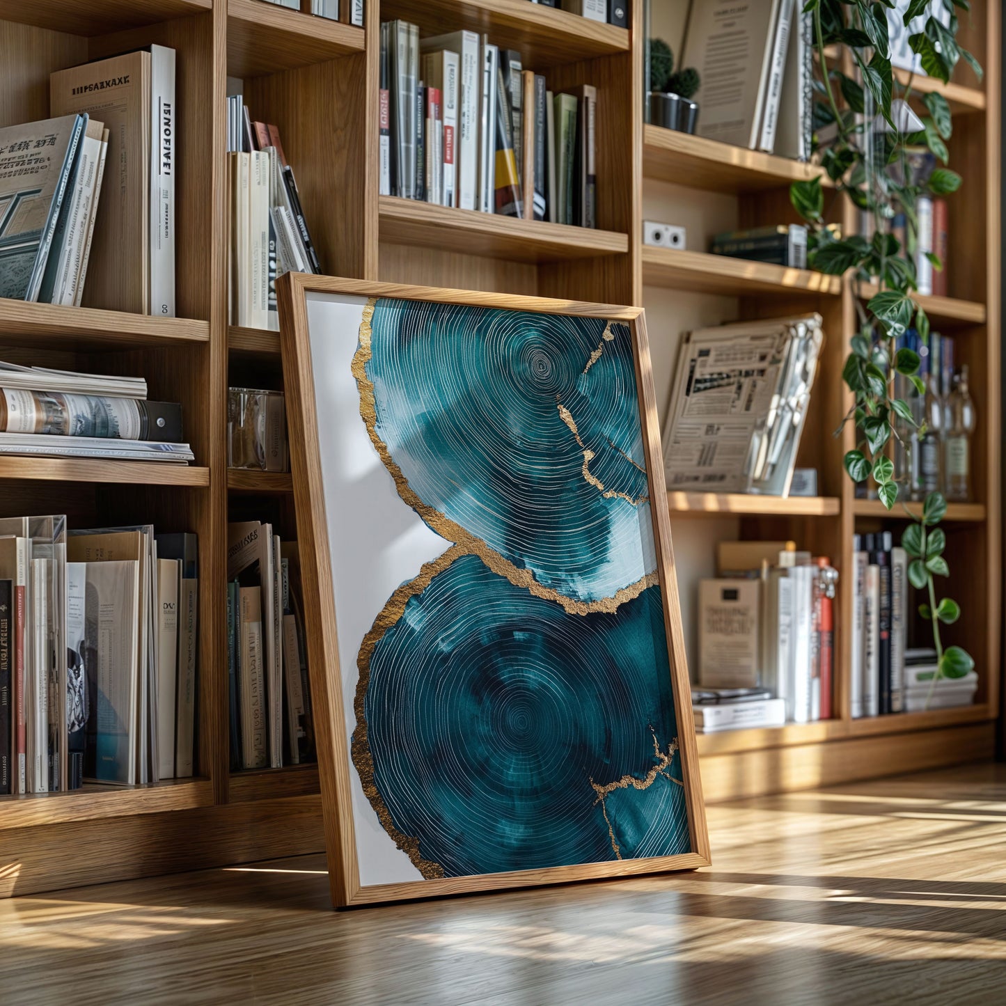 Emerald Echoes in Gold