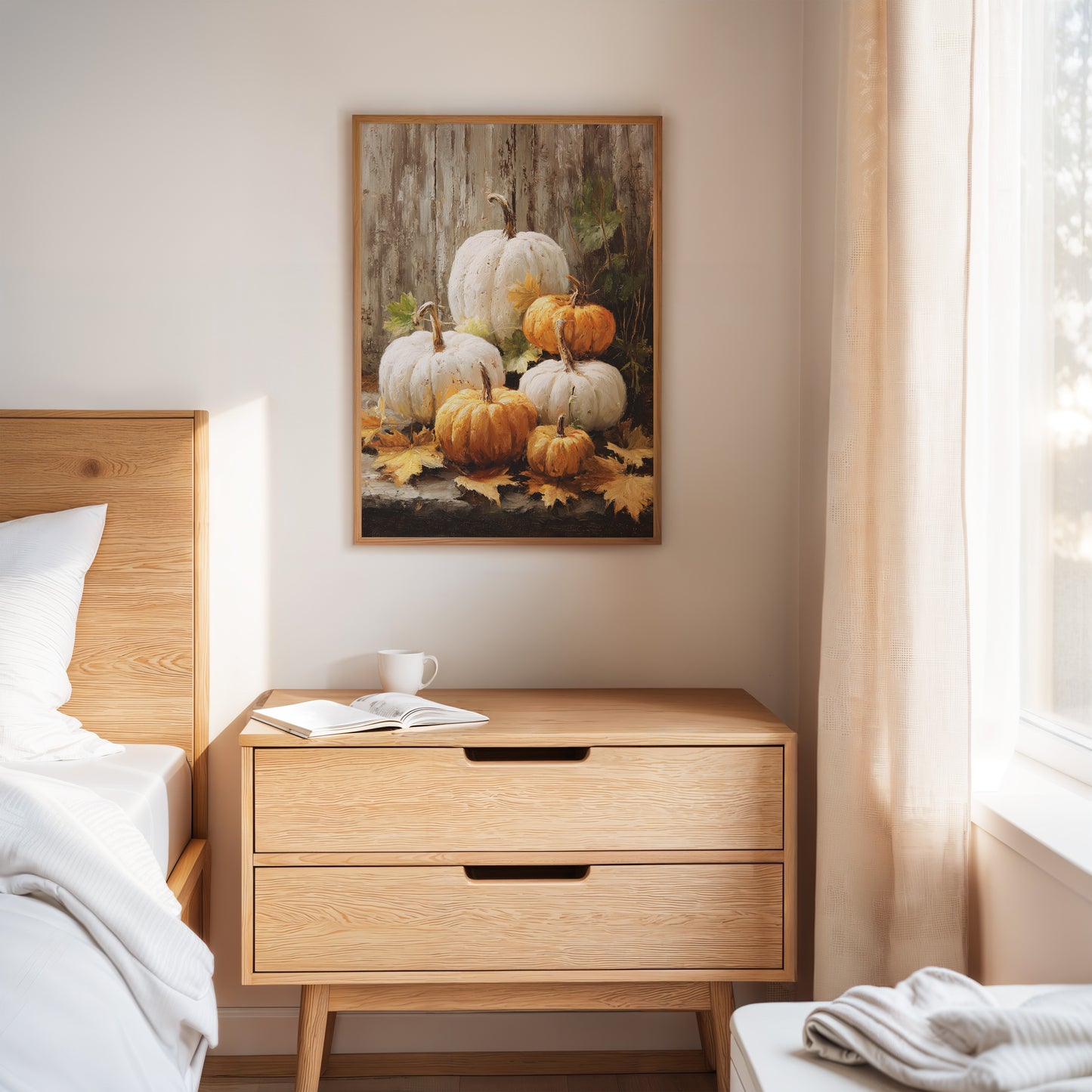 Autumn Gathers White And Gold