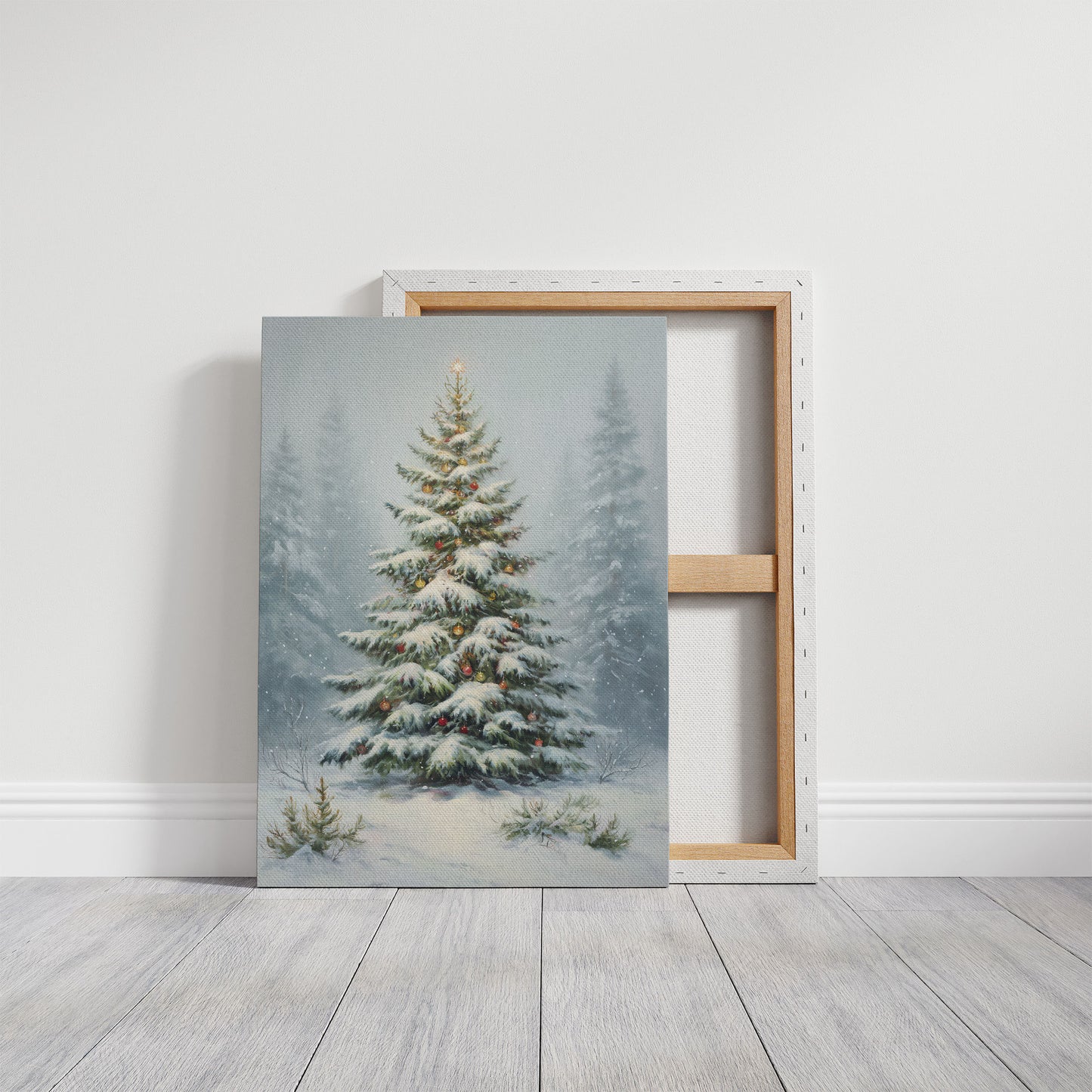 Snow Dusted Evergreen Keeps Watch