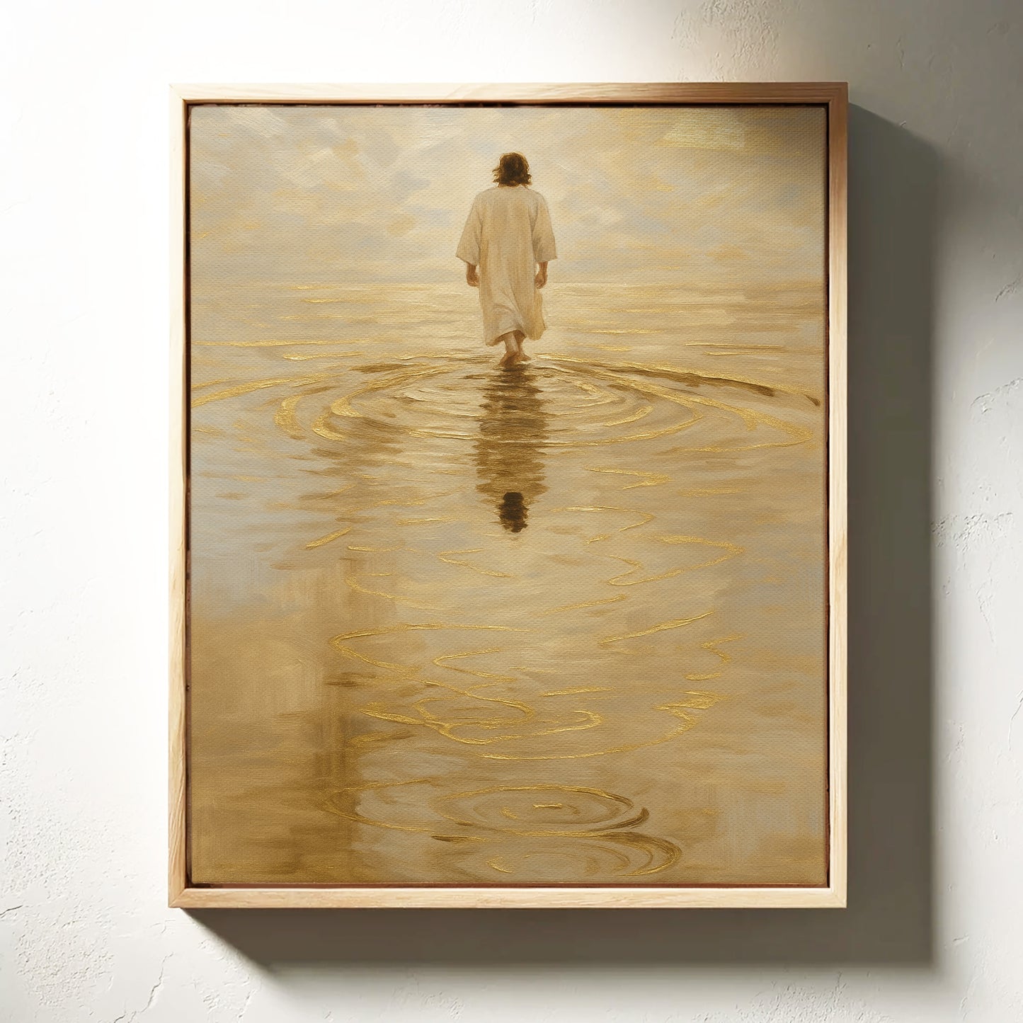 Golden Light Jesus Walking on Water
