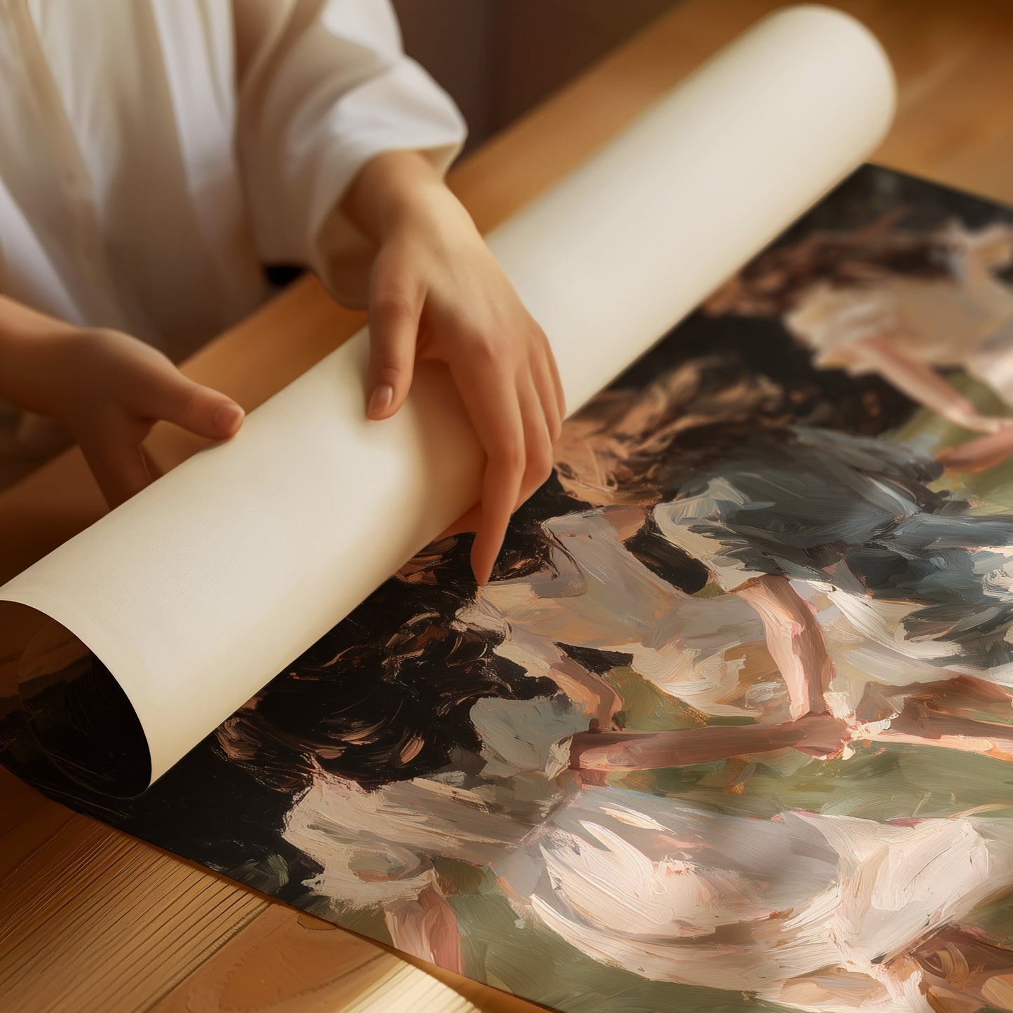 Summer Girls Rush Toward Mountains