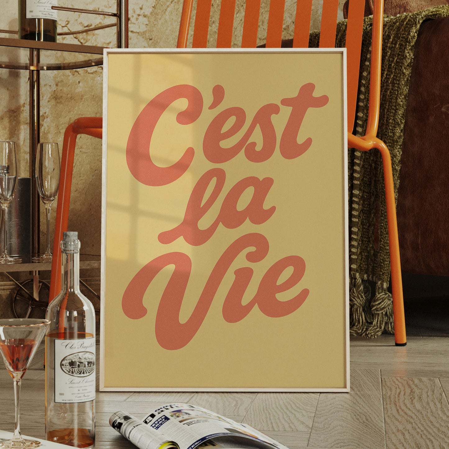 C’est La Vie Retro Wall Art
