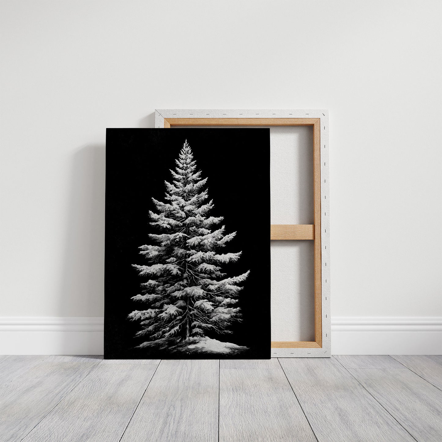 Silent Pine Stands In Midnight