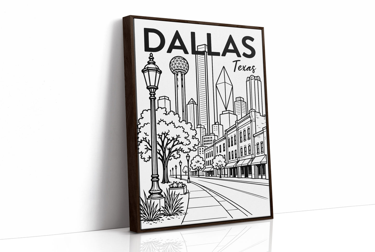 Dallas, Streetlamp Sketch