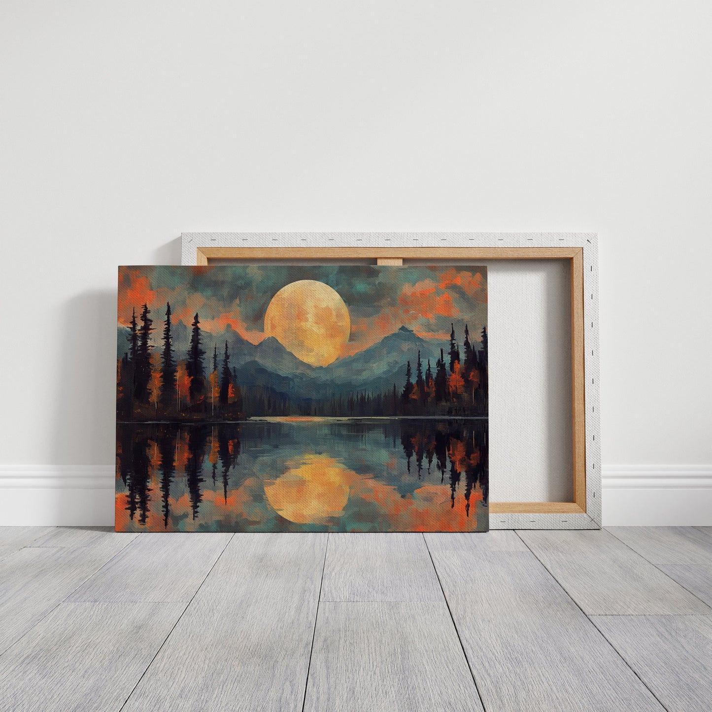 Moonlit Lake Mirrors Mountain Dreams