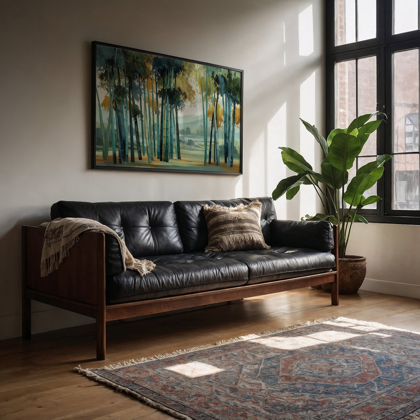 Bamboo Forest Bathes In Mist