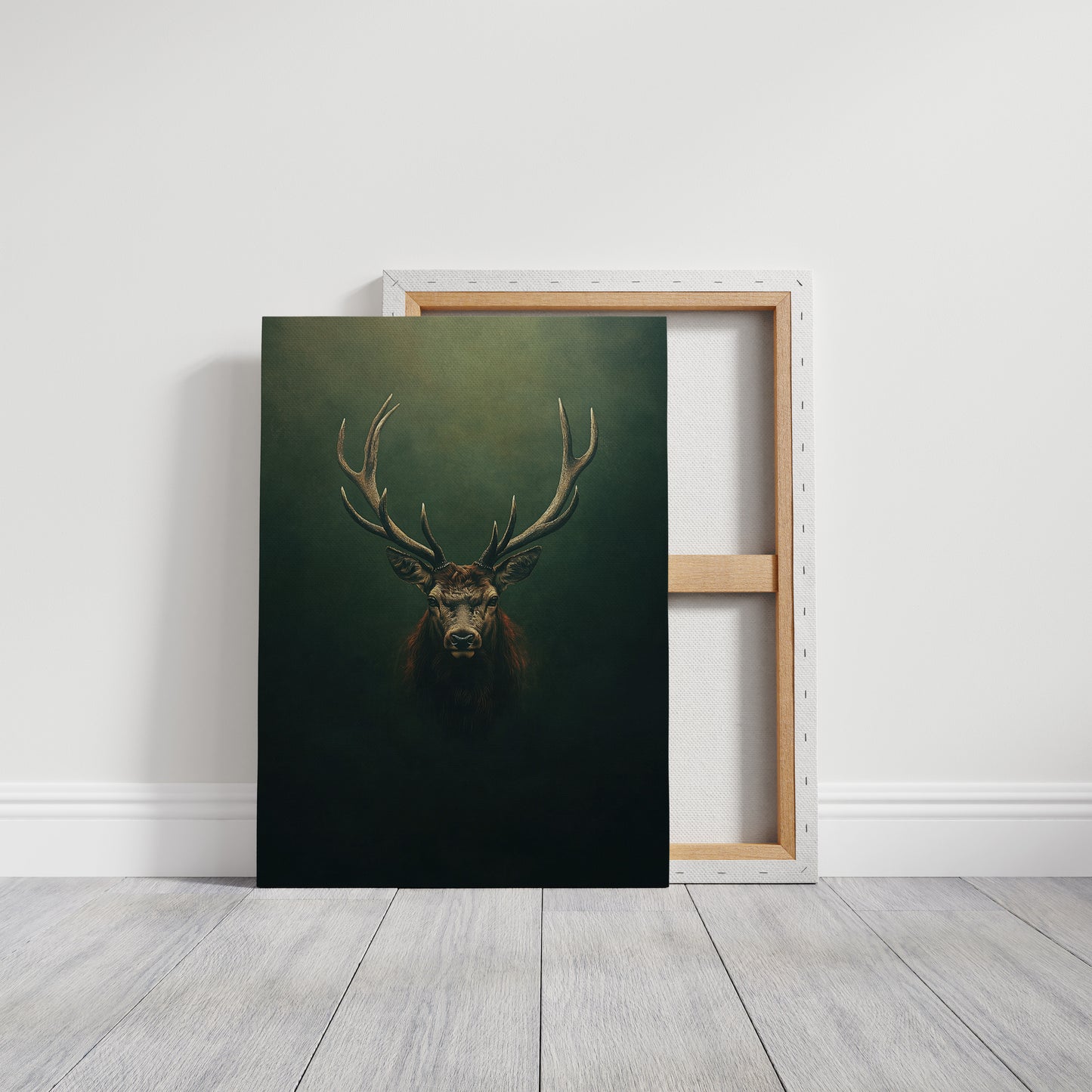 Crowned Stag in Forest Shadows