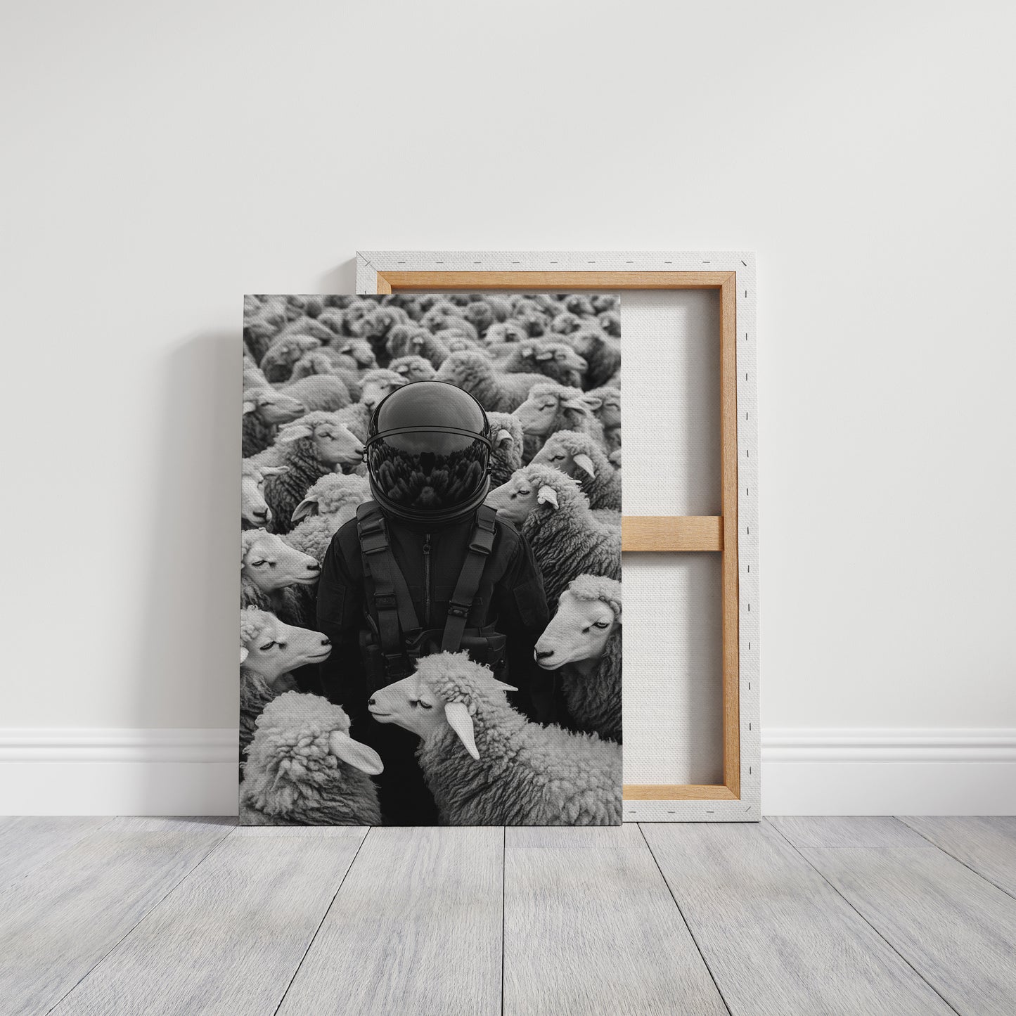 Astronaut Among the Sheep