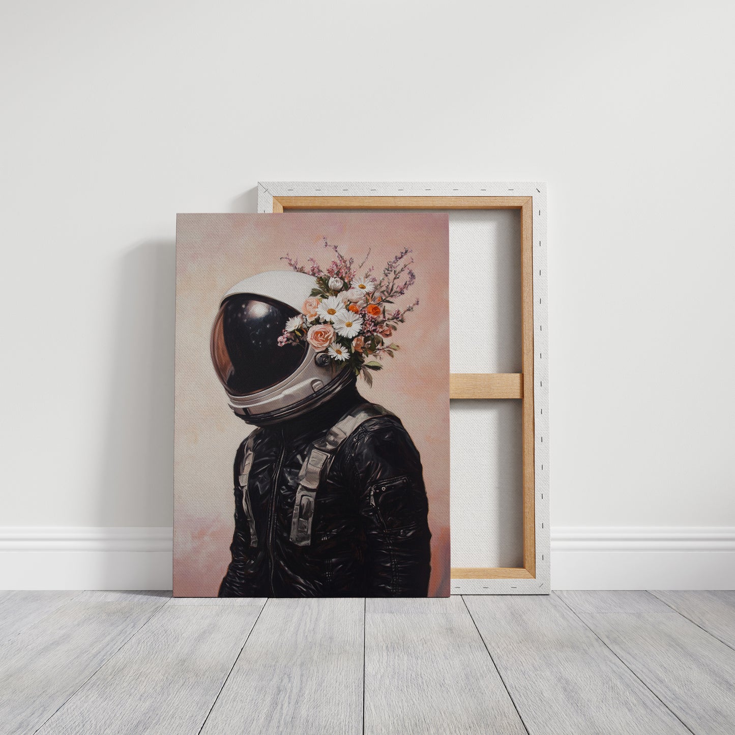Astronaut with Blossoms on Blush