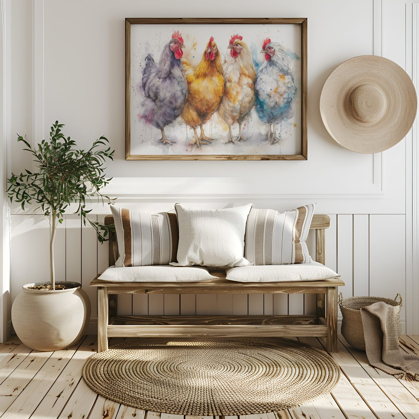 Four Feathered Friends Strolling Together