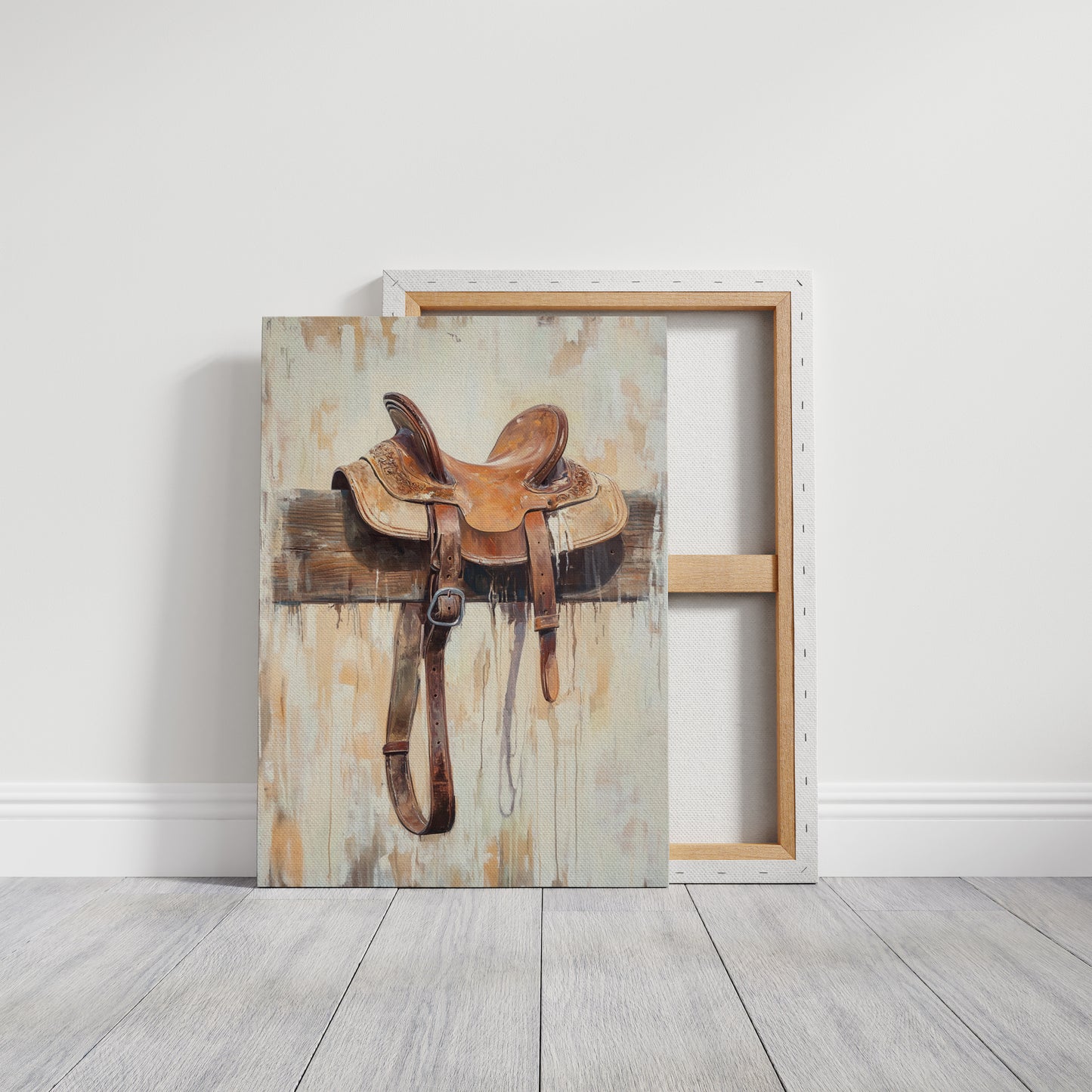 Weathered Rest: Western Saddle Still Life