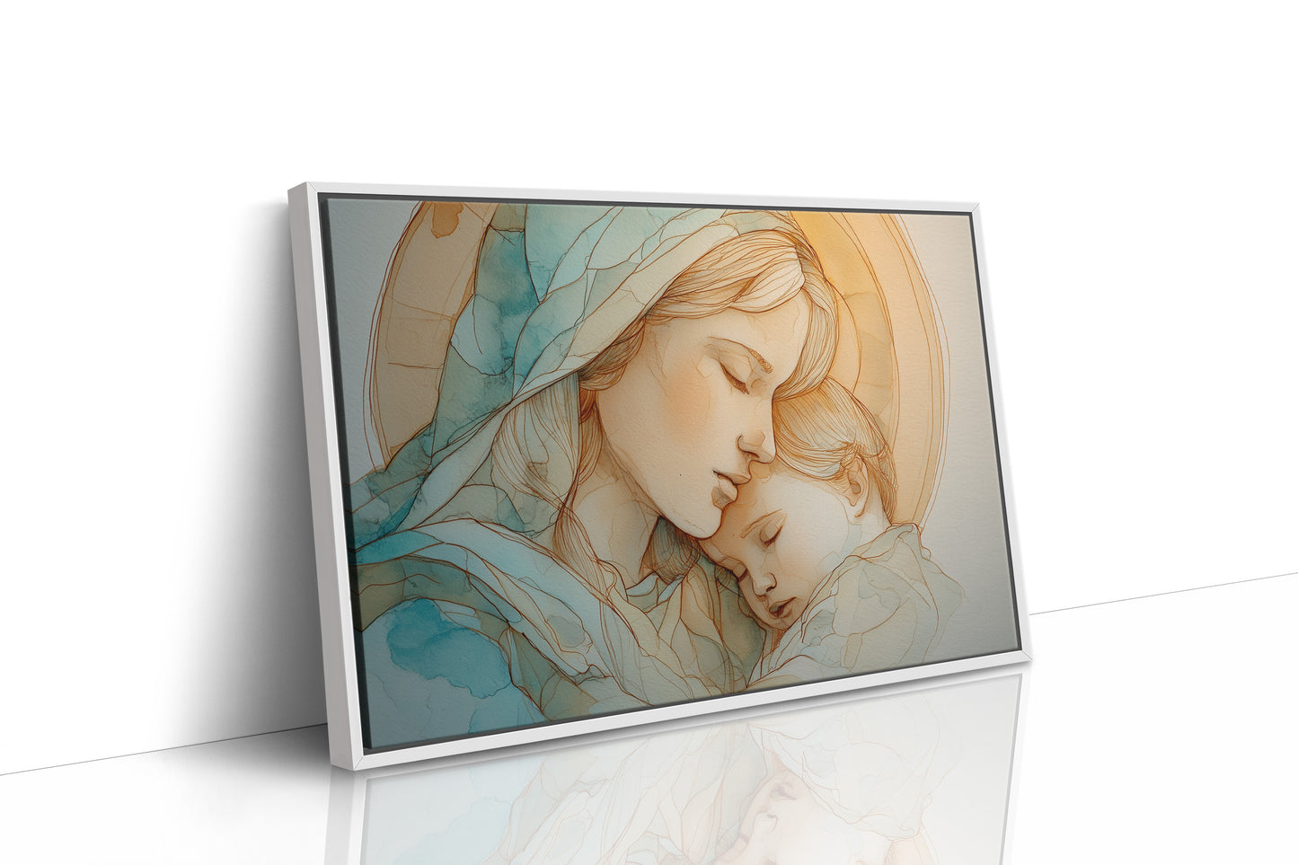 Tender Moments In Aqua Gold