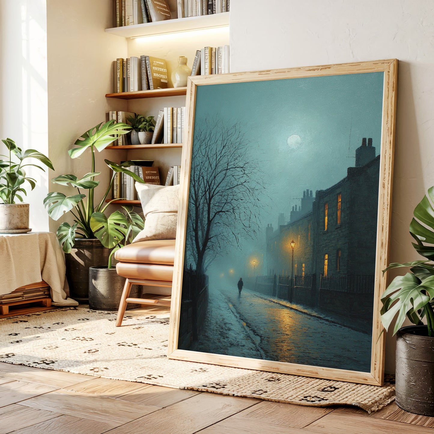 A Lantern's Glow in Fog