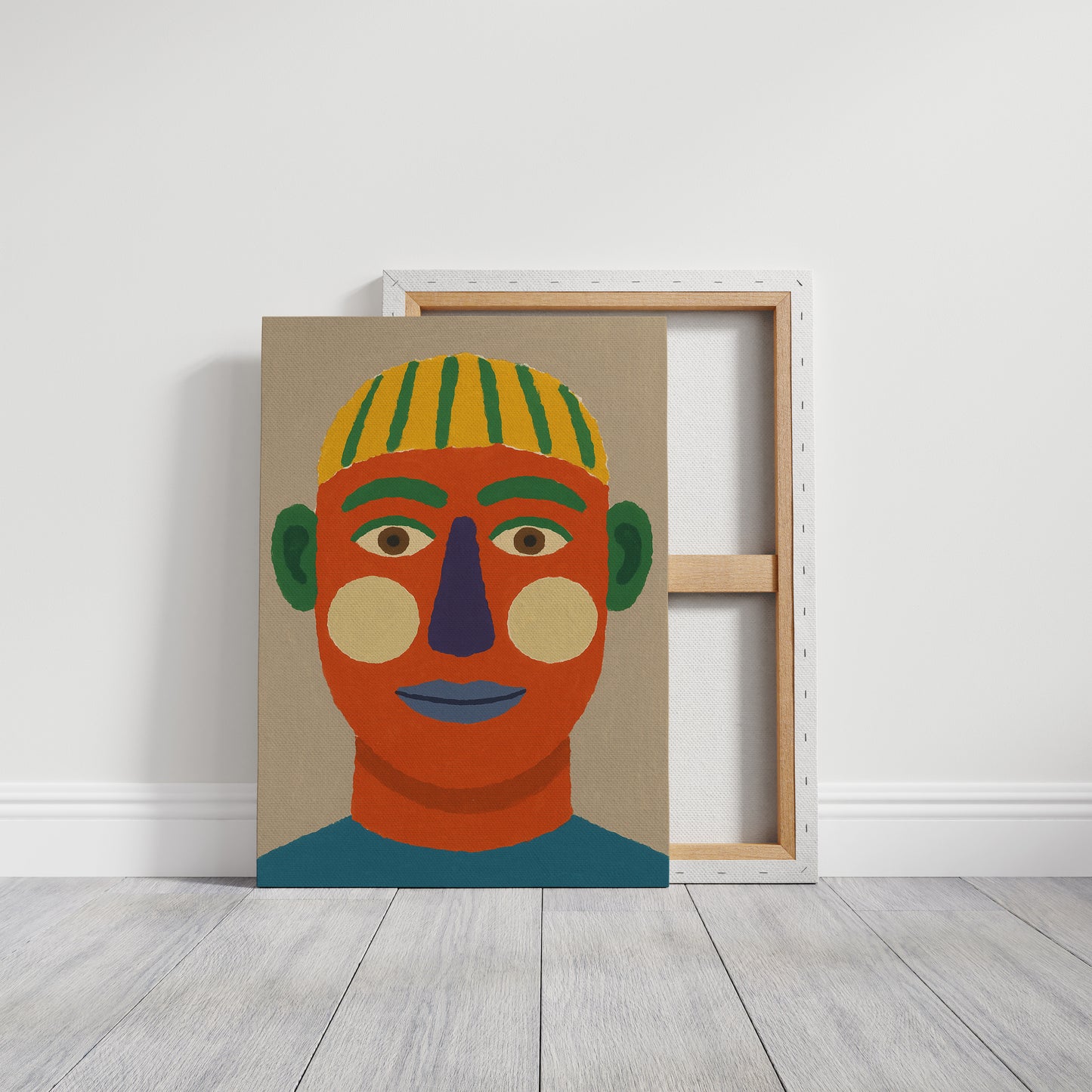 Rainbow Face with a Calm Smile