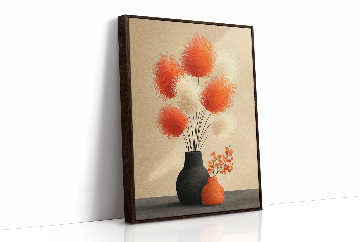 Pampas Plumes in Terracotta