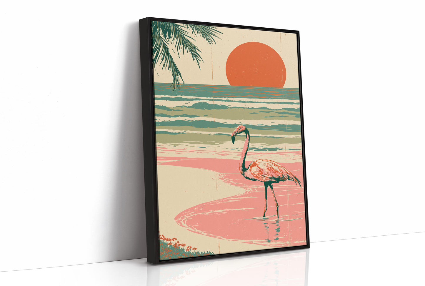 Flamingo Sunset Retro Escape