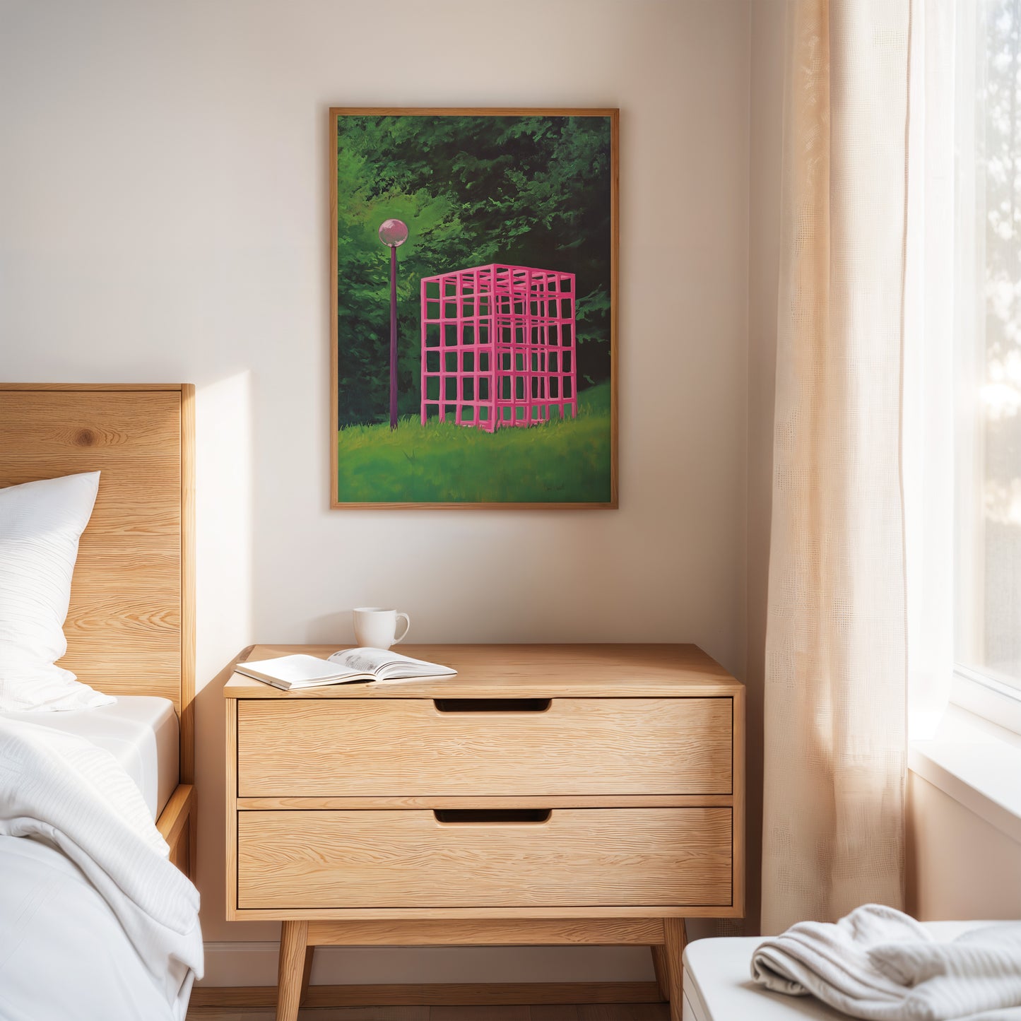 Pink Geometry Dreams In Green