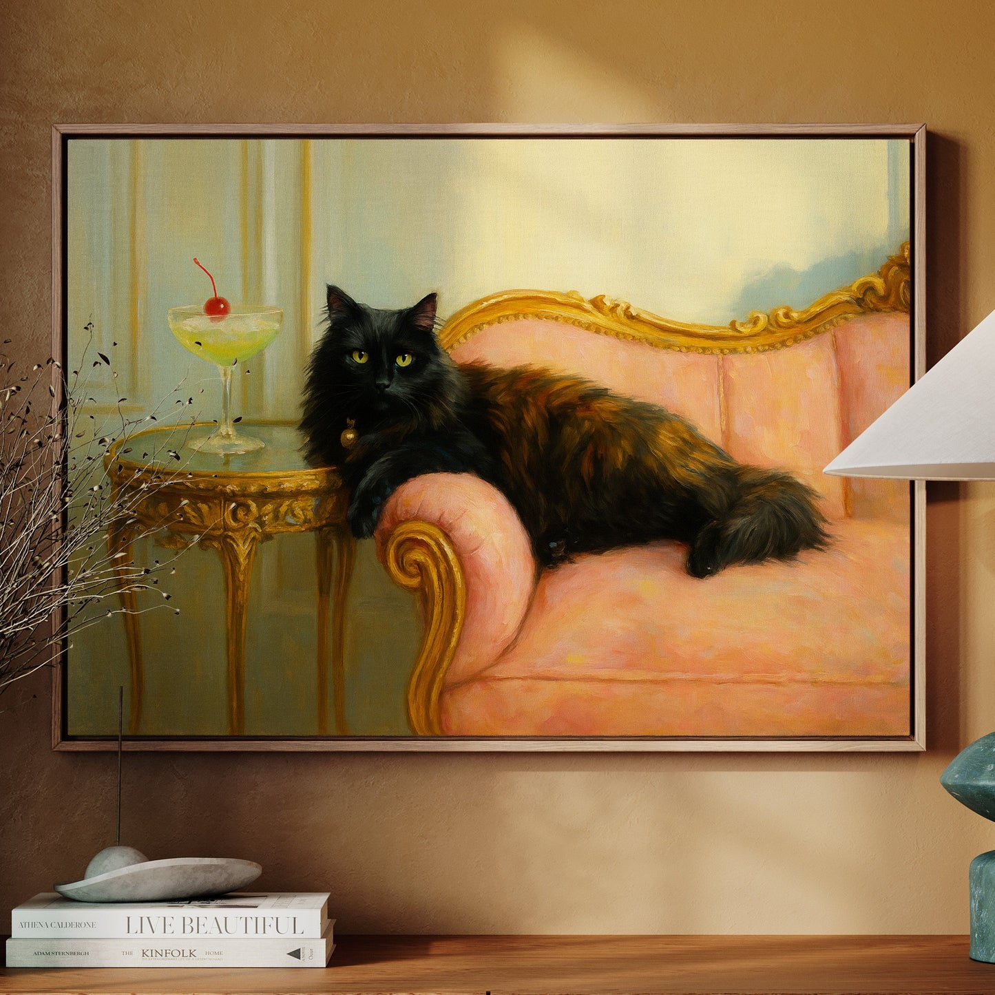 Regal Cat with a Cherry Martini