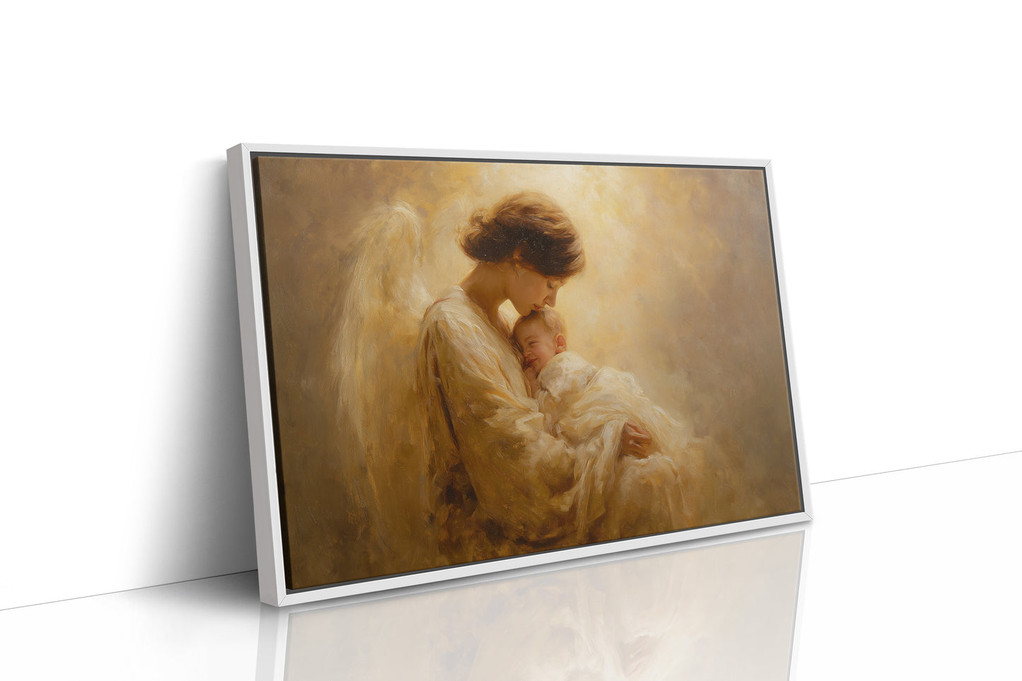 Celestial Embrace in Amber Light