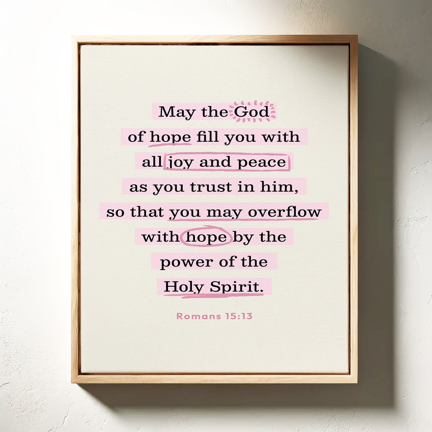 Romans 15 Hope and Peace Scripture Print