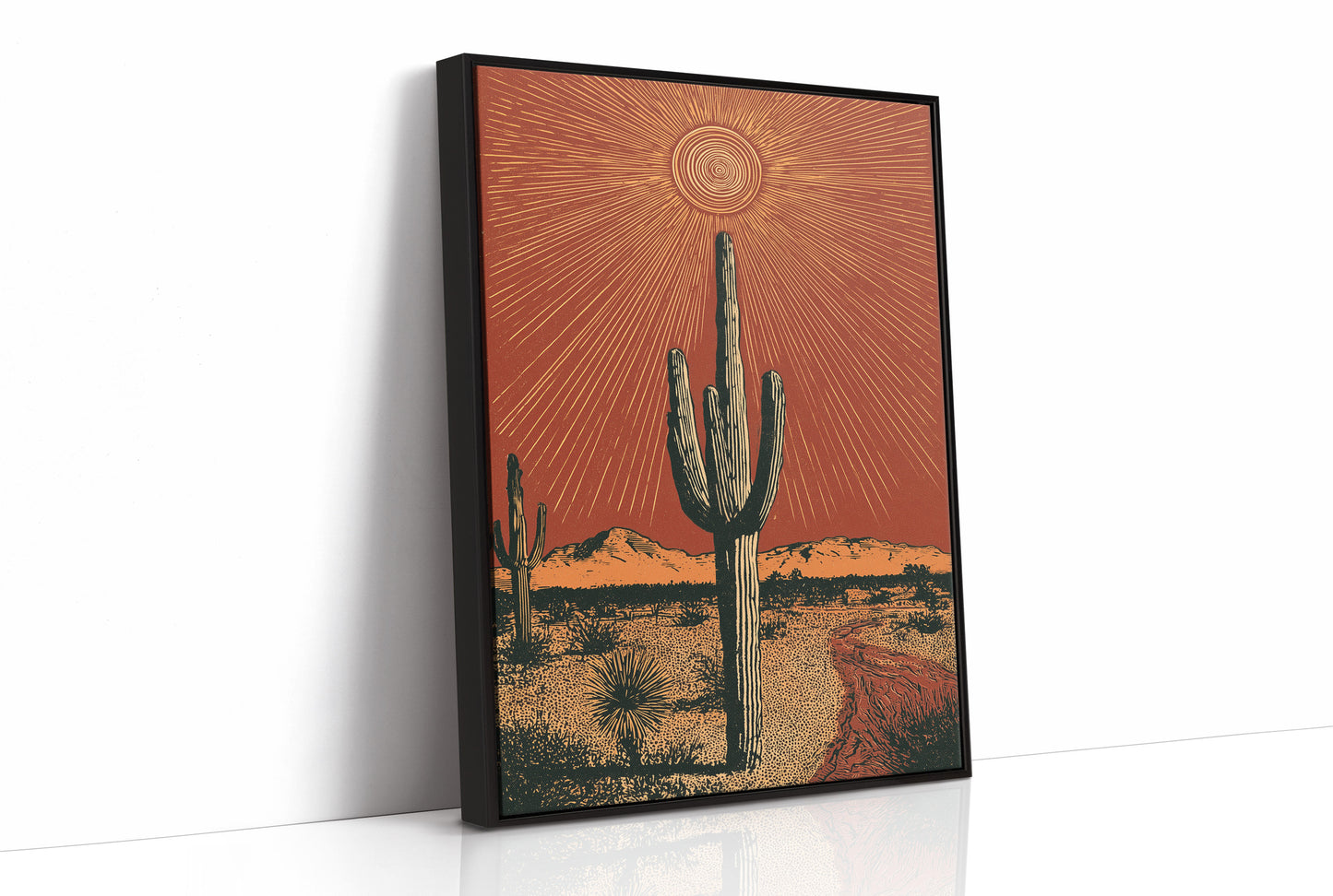 Saguaro Under Radiant Sun