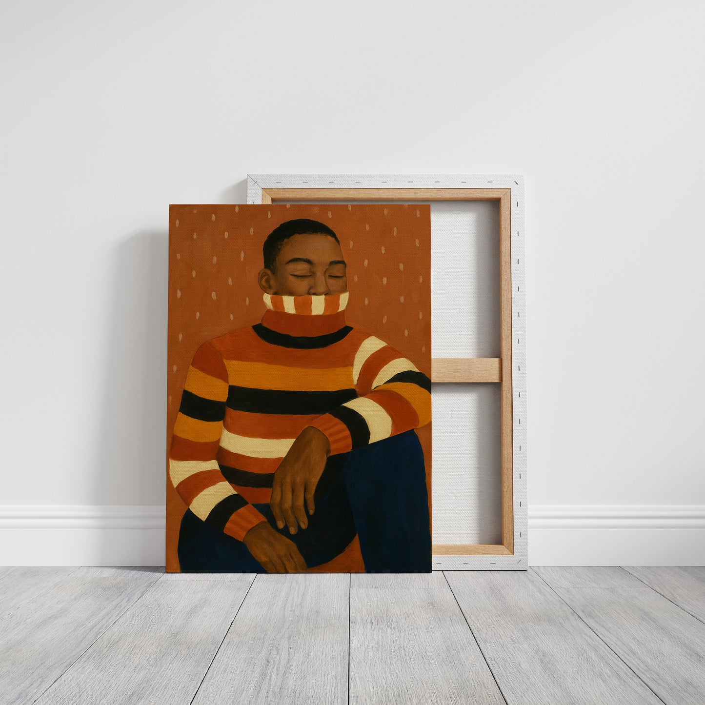 Quiet Thoughts in a Striped Sweater