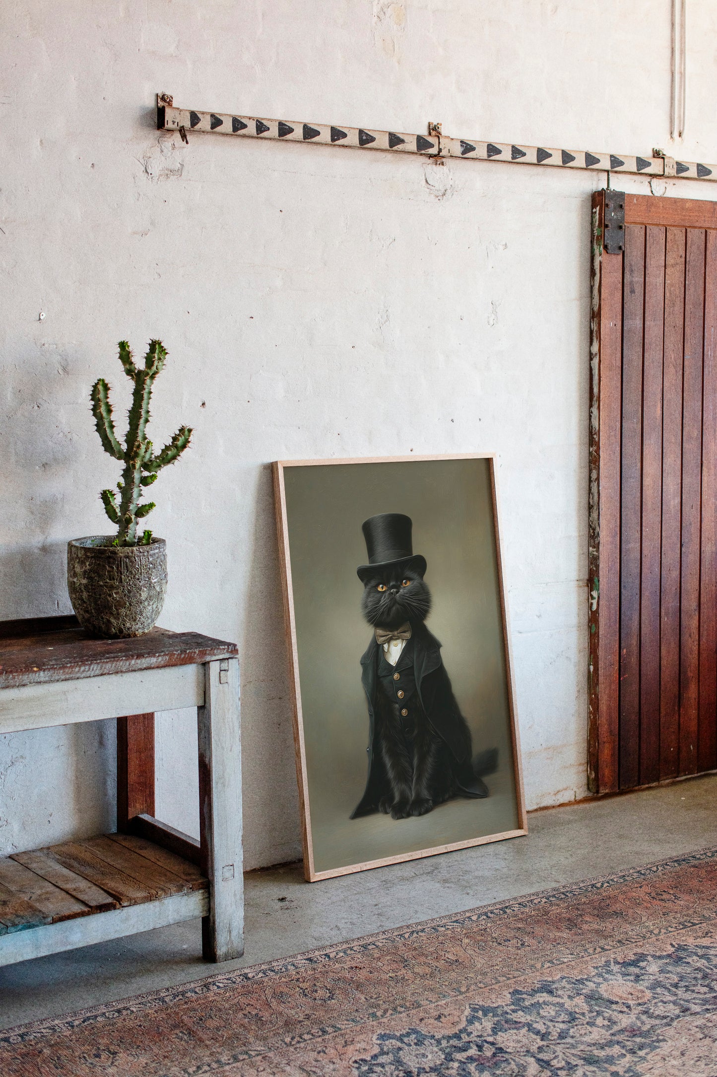 Dapper Feline's Grand Entrance