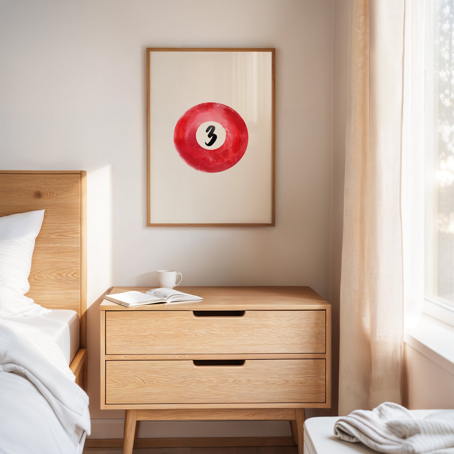 Lucky Number Three Glows Ruby